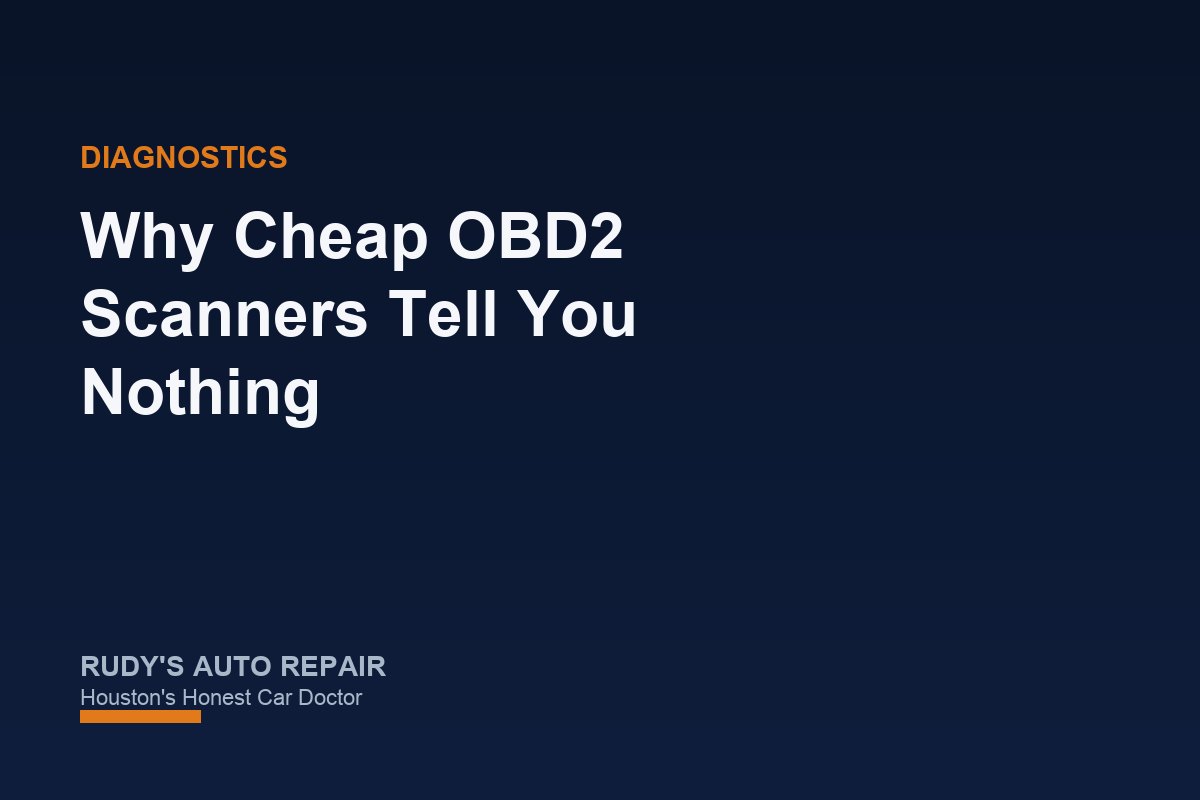 Why Those Cheap OBD2 Scanners Tell You Nothing