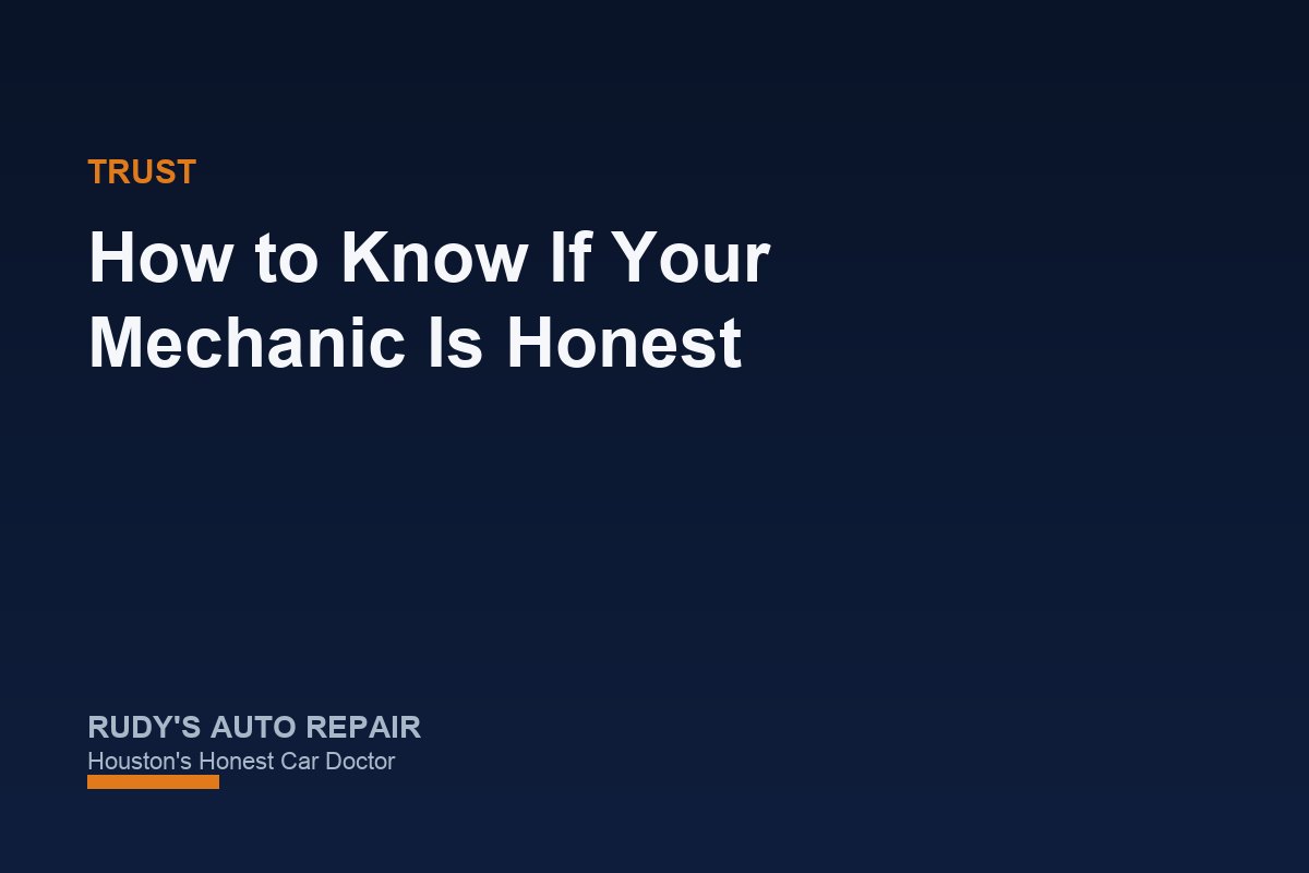 How to Know If Your Mechanic Is Actually Honest